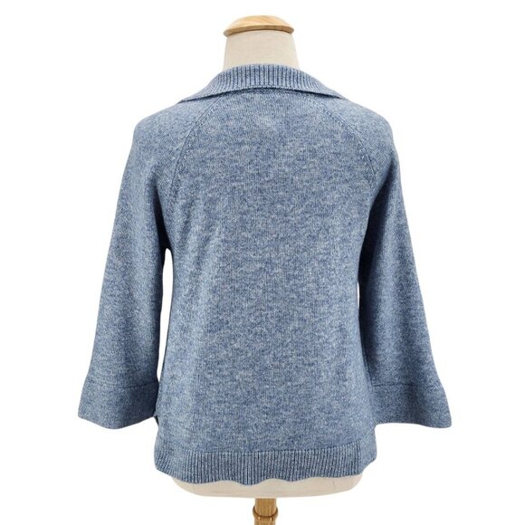 NWT Soft Surroundings Alice Sweater Dusty Heather Blue Collared Sweater PXL - Picture 4 of 9